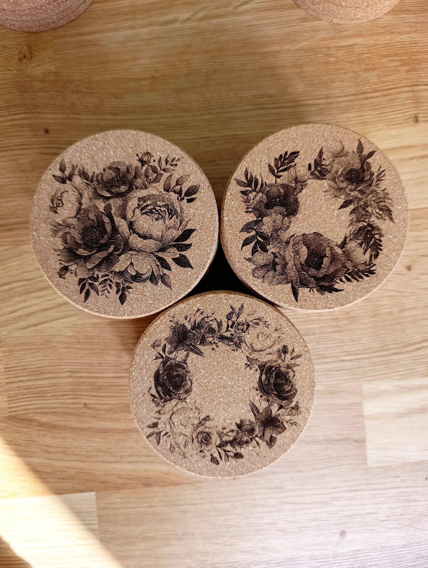 Dessous de verre en liège naturel gravé, gamme Signature 
