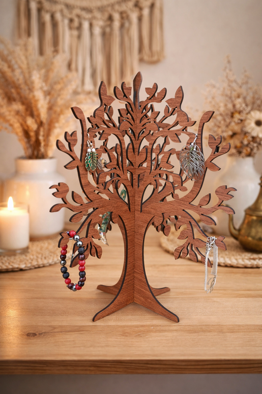 Arbre à bijoux découpé au laser en mélaminé - Inspire et Moa